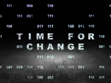 Zaman çizelgesi kavramı: grunge karanlık odada değişimin vakti