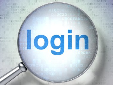 Security concept: Login with optical glass