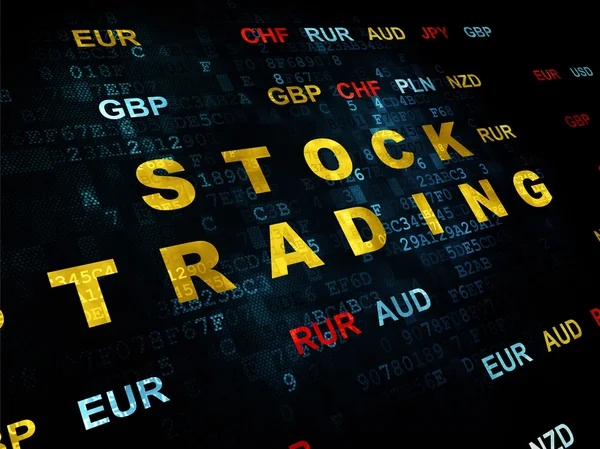 Finance concept: Stock Trading on Digital background — Stock Photo, Image