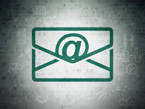 Concepto de negocio: Email on Digital Paper background —  Fotos de Stock
