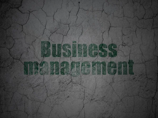 Business concept: Business Management on grunge wall background — Stok fotoğraf