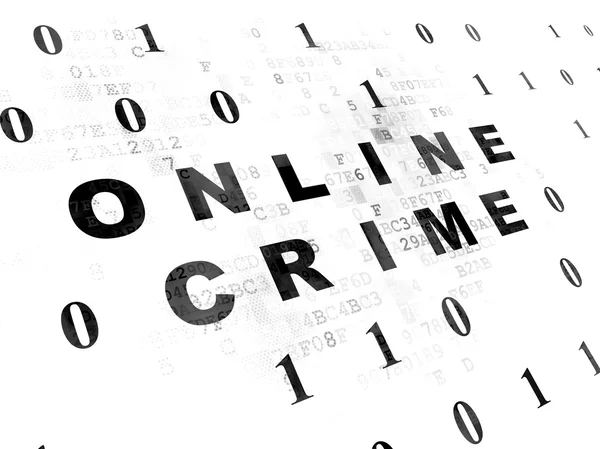 Concetto di privacy: crimine online su sfondo digitale — Foto Stock