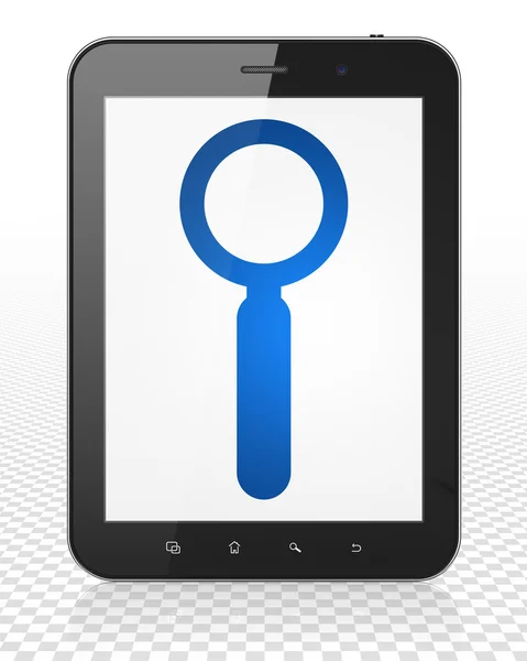 Data concept: Tablet Pc Computer with Search on display — Stockfoto