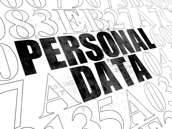 Pojęcie danych: dane osobowe na tle cyfrowy — Zdjęcie stockowe