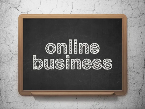 Finance concept: Online Business on chalkboard background — Stock Photo, Image