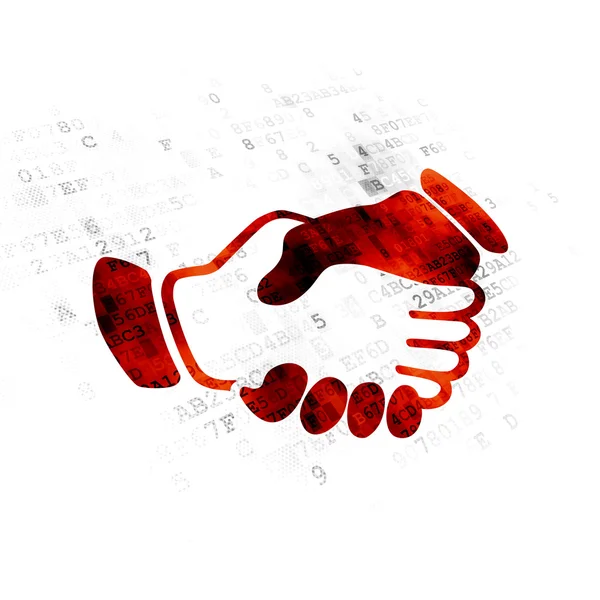 Finance concept: Handshake on Digital background — Stock Photo, Image