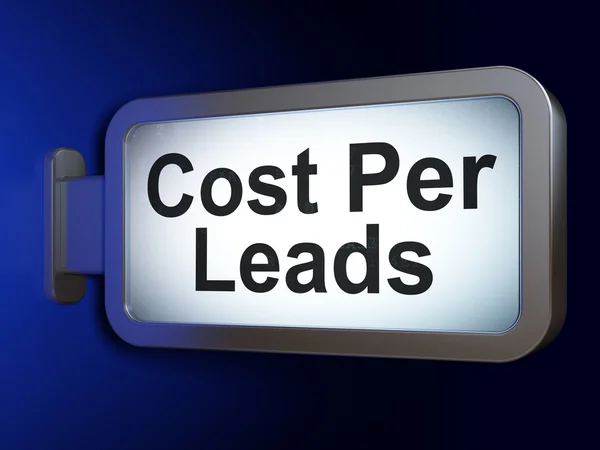 Conceito de financiamento: Custo por Leads em fundo de outdoor — Fotografia de Stock