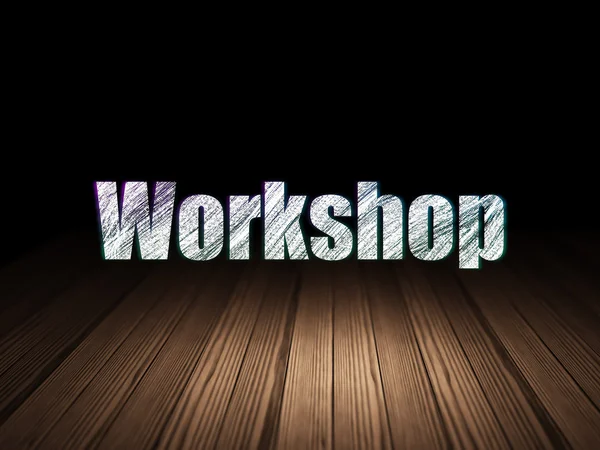 Concetto di apprendimento: Workshop in camera oscura grunge — Foto Stock