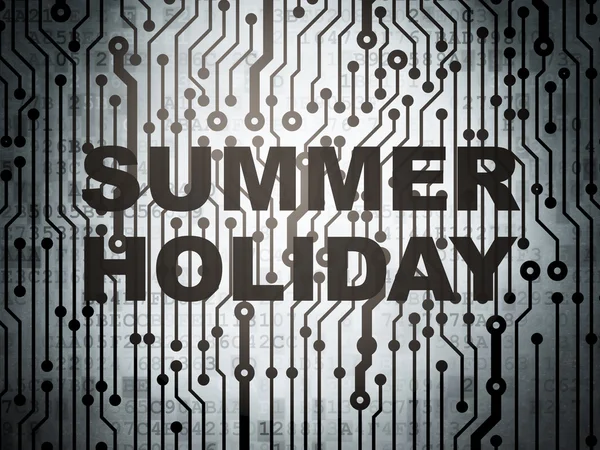 Travel concept: circuit board with Summer Holiday — Stock fotografie