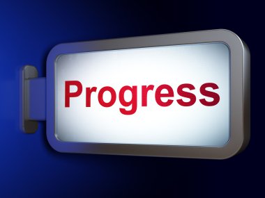 Finance concept: Progress on billboard background