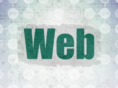 Web design concept: Web on Digital Paper background