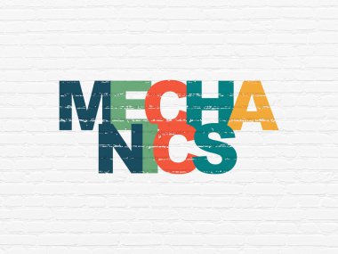 Bilim konsepti: Duvardaki mekanikler