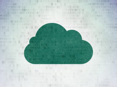 Cloud technology concept: Cloud on Digital Paper background