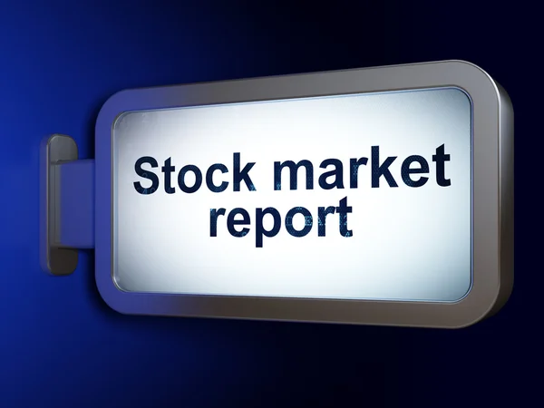 Money concept: Stock Market Report on billboard background — Stock Photo, Image