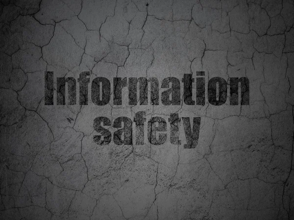 Privacy concept: Information Safety on grunge wall background — Stock Photo, Image