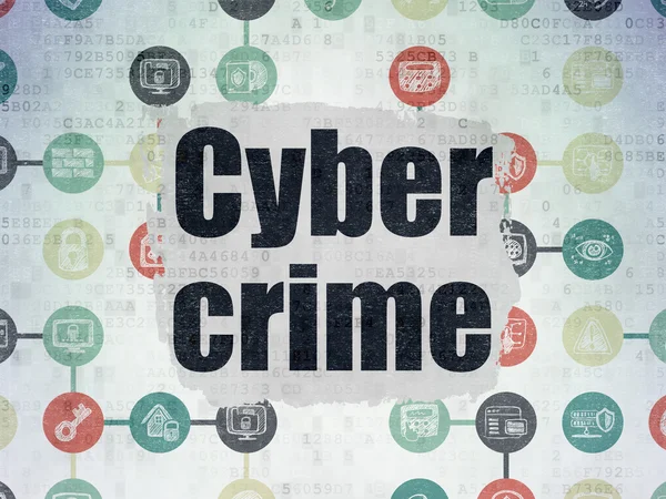 Sicherheitskonzept: Cyberkriminalität auf digitalem Papier — Stockfoto