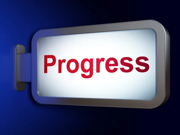 Finance concept: Progress on billboard background — 图库照片