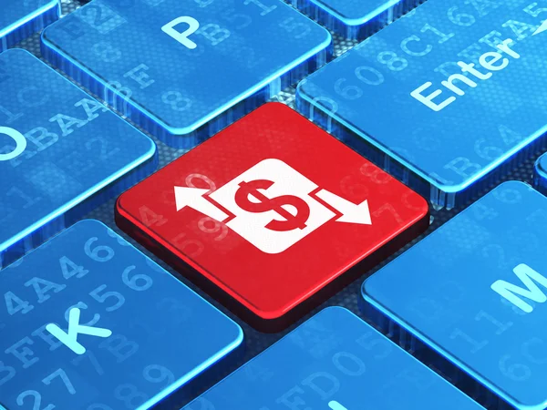 Finance concept: Finance on computer keyboard background — Stock Photo, Image