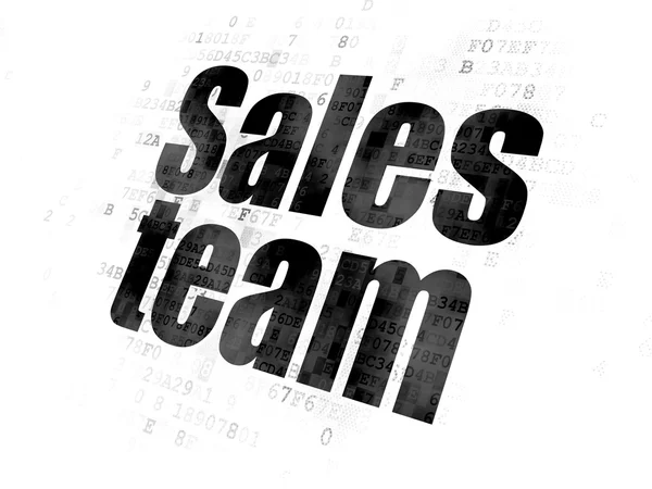 Conceito de marketing: Equipe de vendas em fundo digital — Fotografia de Stock