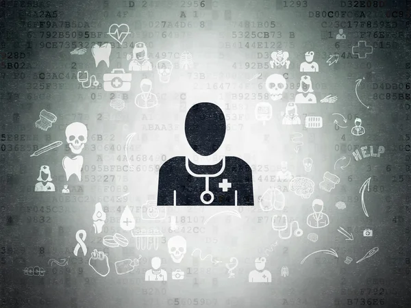 Medicine concept: Doctor on Digital Paper background — ストック写真