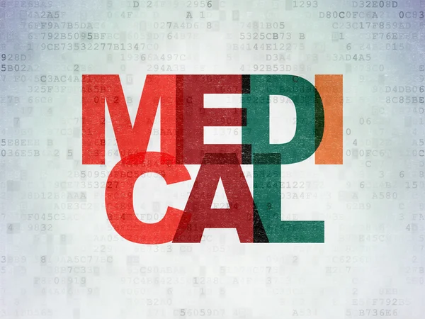 Concetto di medicina: medico su sfondo carta digitale — Foto Stock