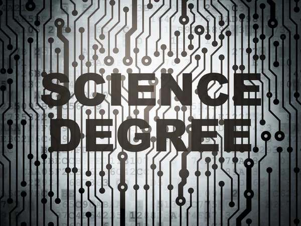 Science concept: circuit board with Science Degree — Stock Fotó