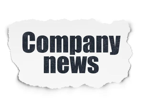 News concept: Company News on Torn Paper background — Stock Photo, Image