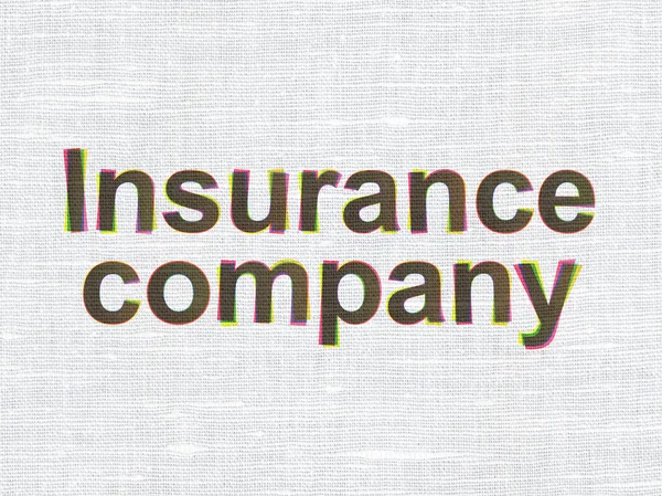 Insurance concept: Insurance Company on fabric texture background — 스톡 사진