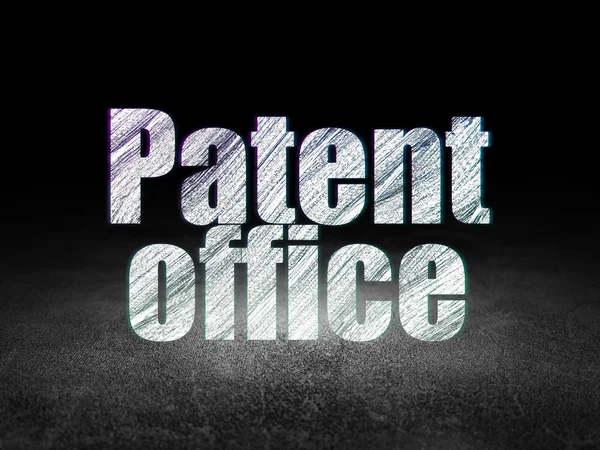 Concetto di legge: Ufficio brevetti in camera oscura grunge — Foto Stock