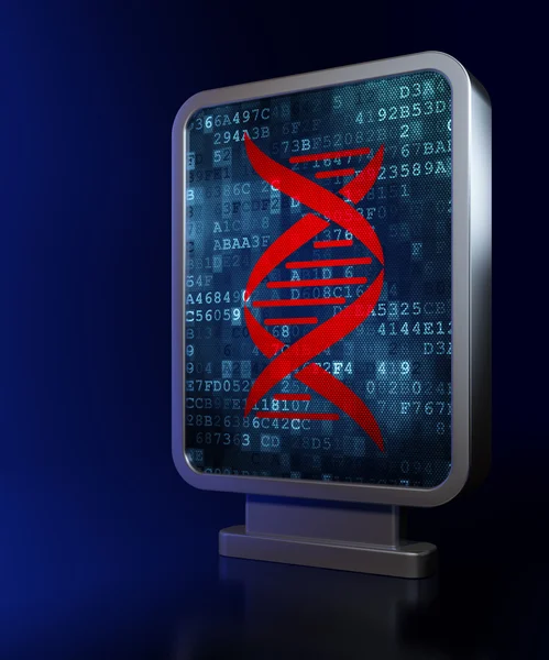 Health concept: DNA on billboard background — Stockfoto