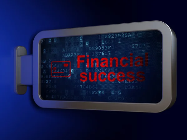 Money concept: Financial Success and Credit Card on billboard background — Φωτογραφία Αρχείου