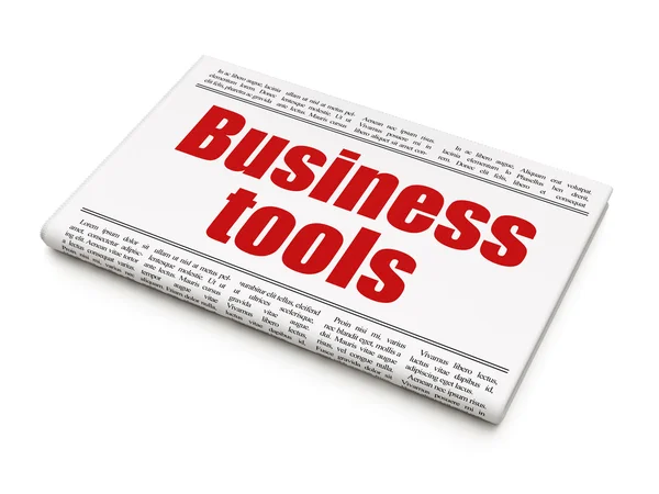 Business concept: titolo del giornale Business Tools — Foto Stock