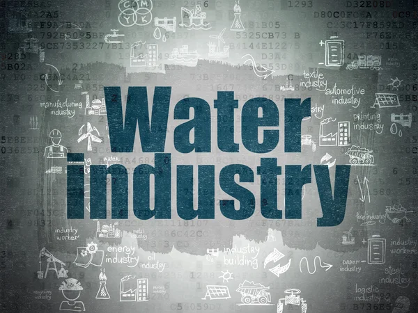 Concept de fabrication : Industrie de l'eau sur fond de papier numérique — Photo