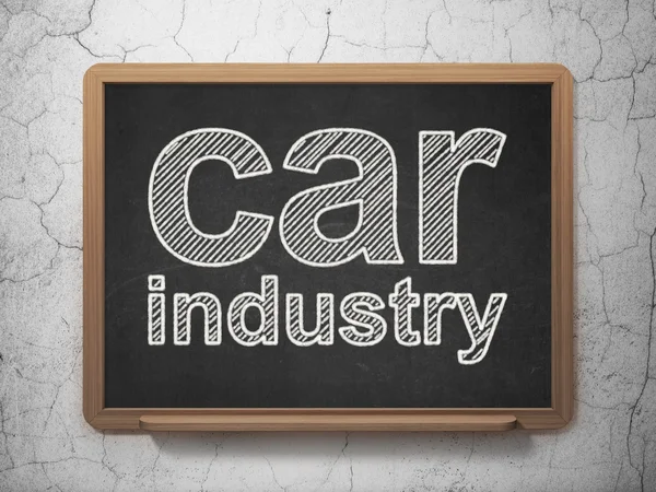 Concepto de fabricación: Industria del automóvil sobre fondo de pizarra —  Fotos de Stock