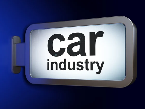 Concepto de fabricación: Industria del automóvil en el fondo de la cartelera —  Fotos de Stock