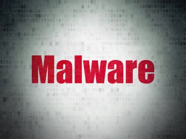 Privacy concept: Malware on Digital Paper background