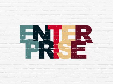 Finans Konsept: kuruluş duvar arka plan üzerinde