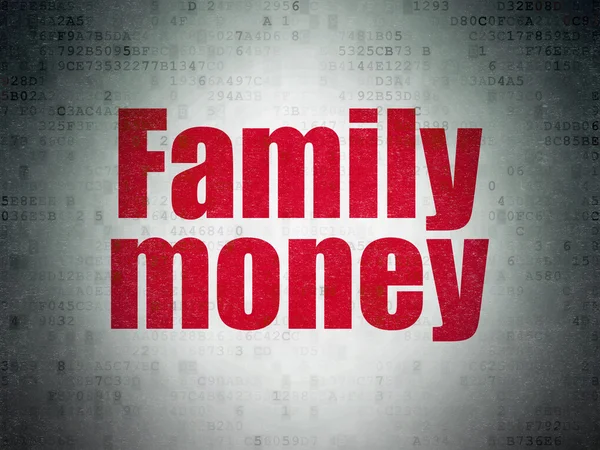Banking concept: Family Money on Digital Paper background — 图库照片