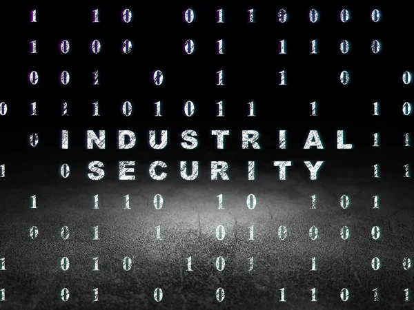Security concept: Industrial Security in grunge dark room — Stock Photo, Image