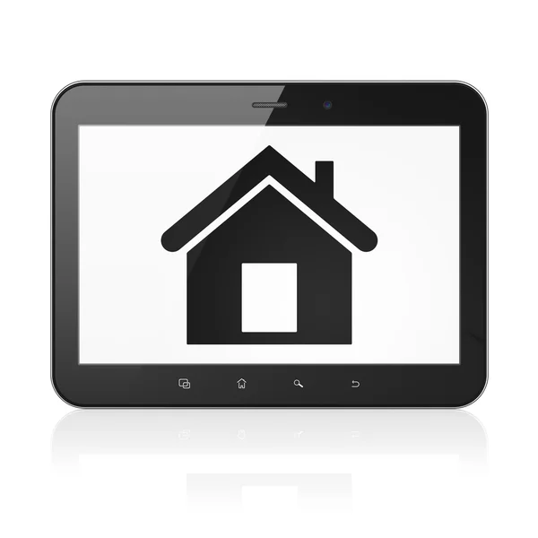 Concepto de Finanzas: Tablet Computer con Home en pantalla — Foto de Stock