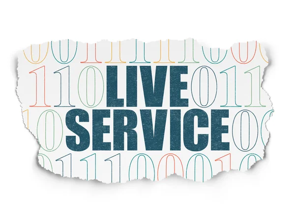 Conceito de financiamento: Live Service on Torn Paper background — Fotografia de Stock