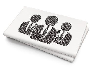 Business concept: Business People on Blank Newspaper background