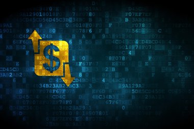 Ekonomi kavramı: Finans dijital arka plan üzerinde