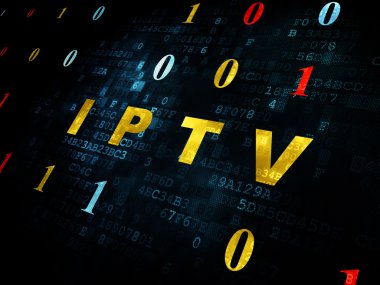 Web geliştirme kavramı: IPTV dijital arka plan üzerinde