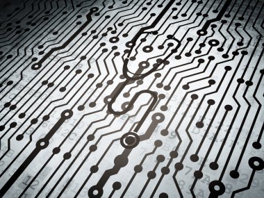 Healthcare concept: circuit board with Stethoscope