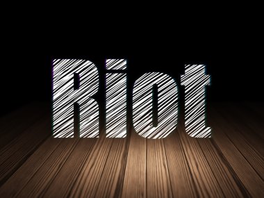 Politika kavramı: isyan grunge karanlık odada