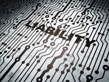 Insurance concept: circuit board with Liability