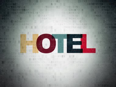 Vacation concept: Hotel on Digital Paper background
