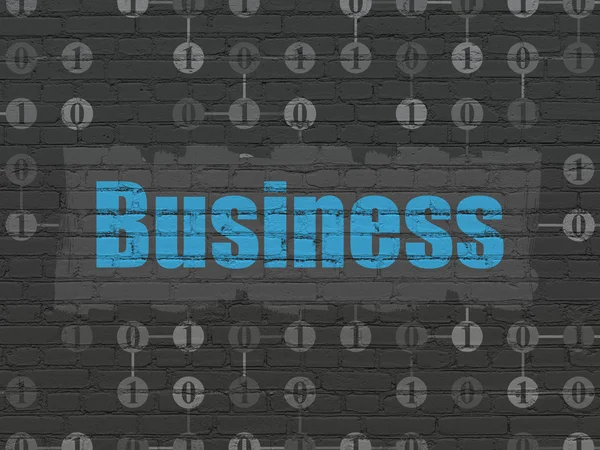 Conceito de negócio: Negócios no fundo da parede — Fotografia de Stock