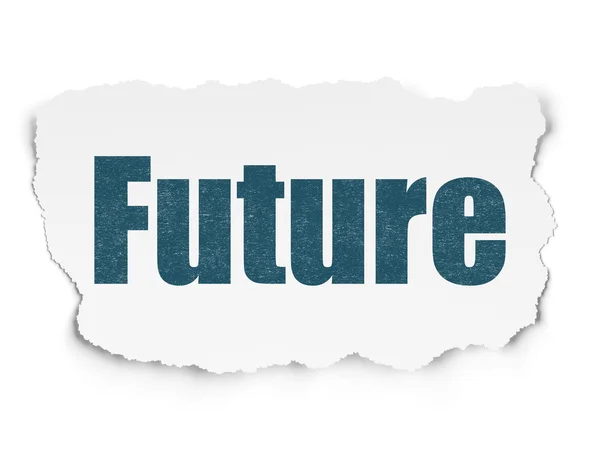 Koncepcja Timeline: przyszłość na tle rozdarty papier — Zdjęcie stockowe